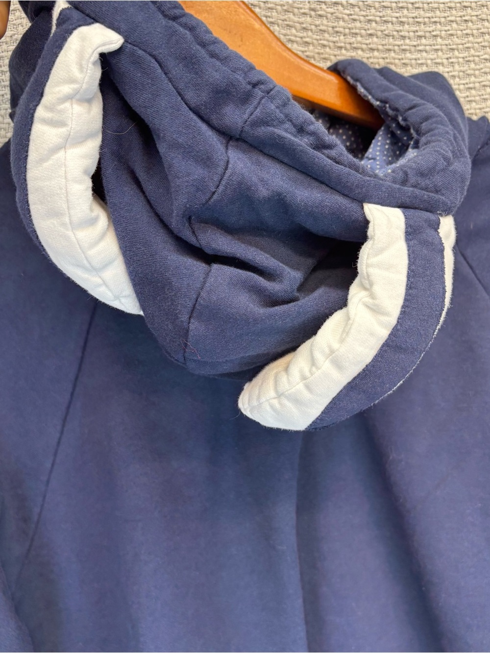 Yue Ran Blue Hooded Pullover Poncho Cape YM YOUMU Bunny Rabbit Boho Festival - Picture 7 of 10